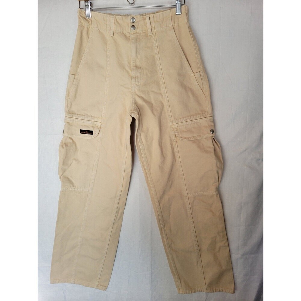 BDG Women's Cream 27 Cargo Jeans Urban Outfitters Y2K Utility Pants